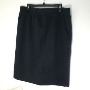 Vintage Joni James Skirt Stretch Waist Black Women's Size 1X USA Made